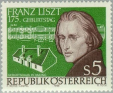 Austria #Mi1866 MNH 1986 Musical Notes Franz Liszt [1371]