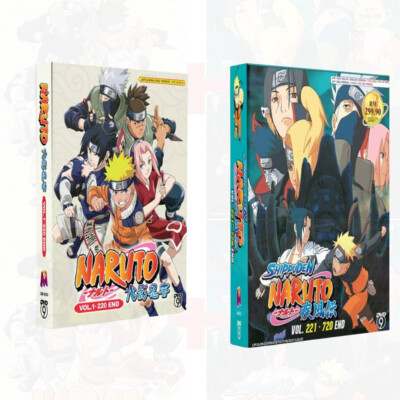 Naruto & Naruto Shippuden Vol.1-720 END Complete Series Anime DVD