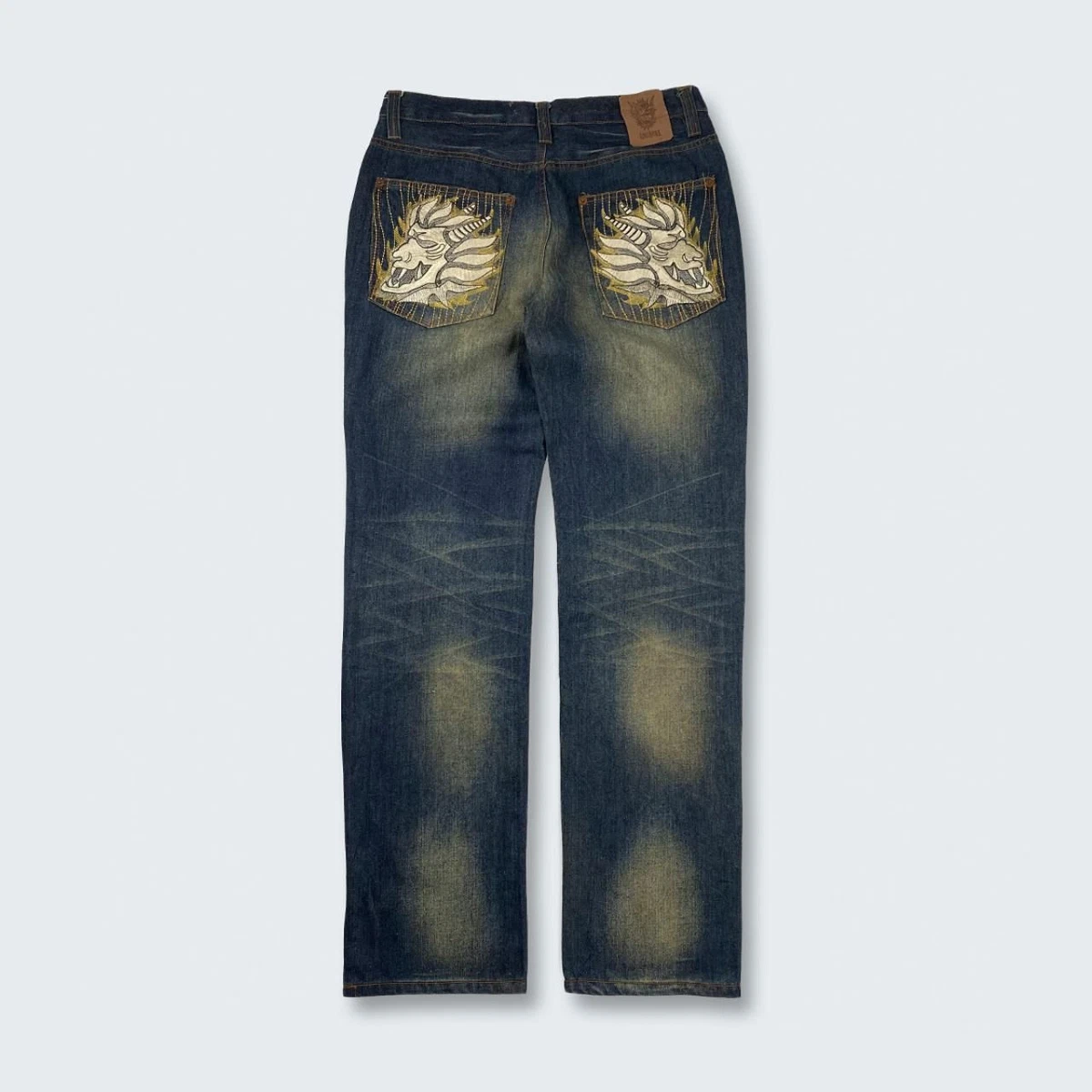 Authentic Vintage Embroidered Japanese Denim Jeans 33