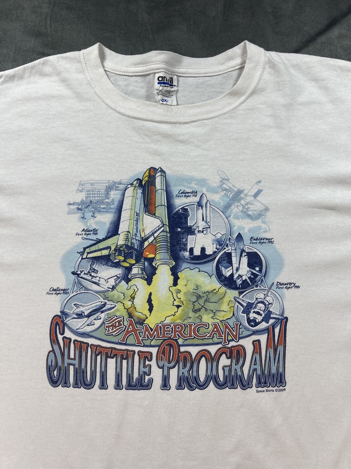 The American Space Shuttle Program White 2XL Shir… - image 2