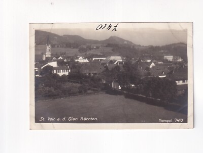 1471) Postcard ST. VEIT on the Glan Carinthia very old PHOTO AK with houses