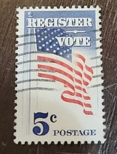 Scott #1249 Old Glory Single Canceled 5 Cent U.S. Postage Stamp 1964