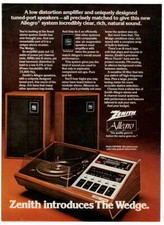 Zenith Record Player Max Cigarettes  Collectible Vintage Print Ad