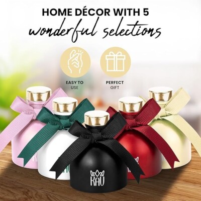 KAV Reed Diffuser Set, Aroma Scented Diffuser with Sticks, Aromatherapy Reed Oil