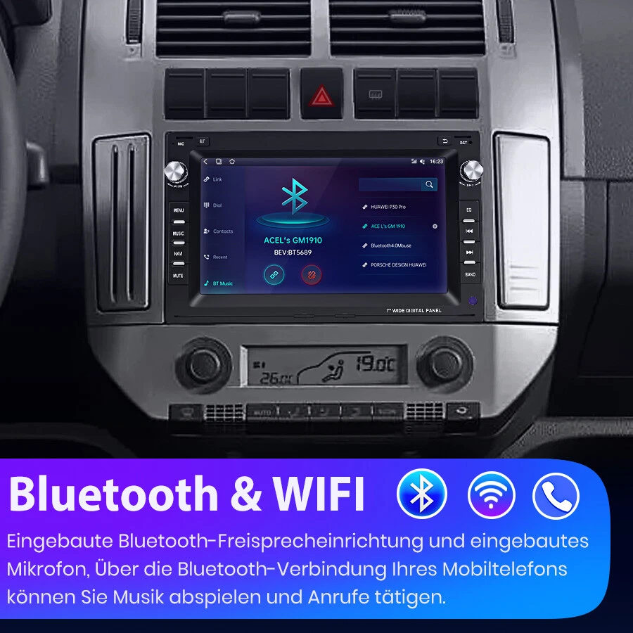 Für VW Polo 9N Golf 4 Passat B5 T5 CarPlay Android13 Autoradio GPS Navi RDS DAB+ - Bild 4 von 4