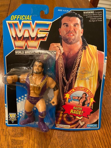 Hasbro WWF Razor Ramon purple trunks MOC unopened ...