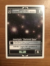 Star Trek CCG 1e Alpha WB 1994 Investigate “Shattered Space” Mint Rare Card