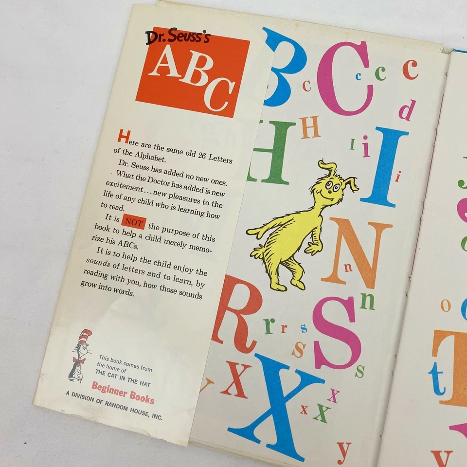 Dr Seuss ABC Book 1st Edition 1963 with Dust Jacket Beginner Books - Image 2 of 4