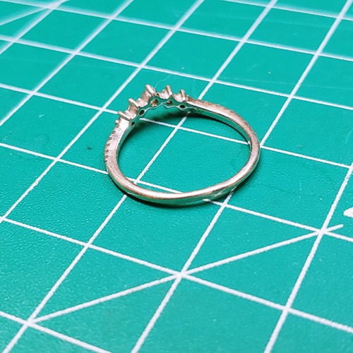 Anillo vintage IBB CN .925 plata esterlina pavé circonita cúbica para mujer talla 8 - Imagen 7 de 12