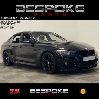 BMW F30 F31 FRONT SPLITTER LIPPE DIFFUSOR SEITENSCHWELLER M PERFORMANCE GLANZ SCHWARZ