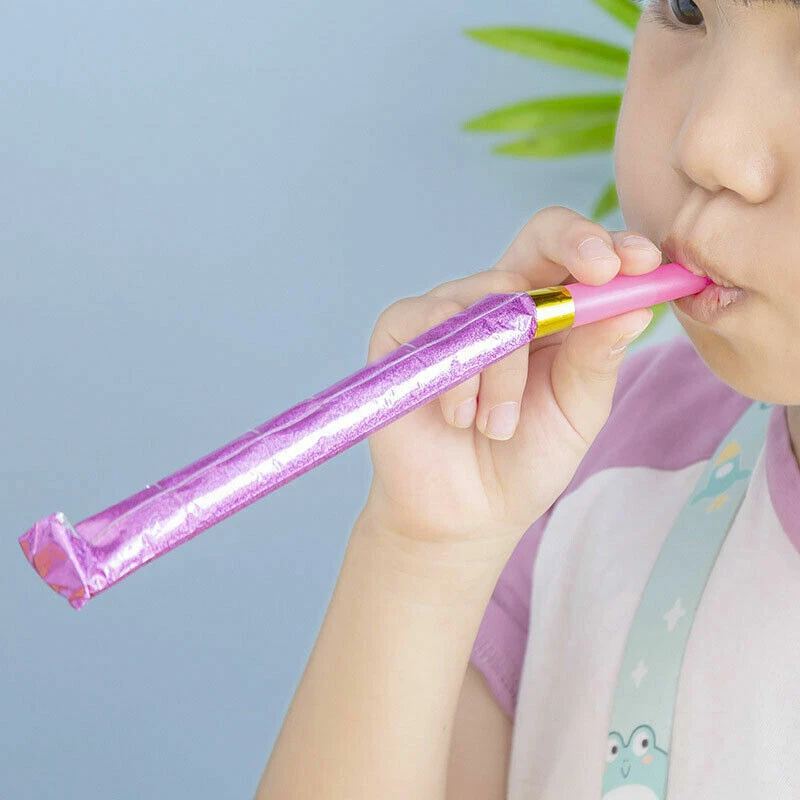 Sopladores de fiesta para niños fiesta de cumpleaños bolsa de botín relleno reventones silbatos de ruido 100 un. Foto 3 de 4