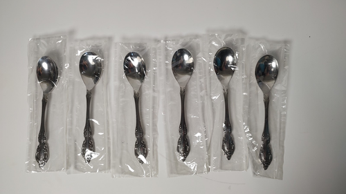 6 Oneida Community Brahms Ice Cream Spoons Set Stainless Lot New, Sealed