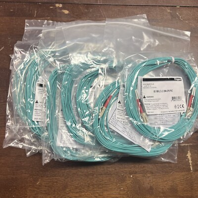 8 LOT - Legrand VS 10M LCLC OM4 DPX PVC Multimode Fiber Optic Patch Cable OM4