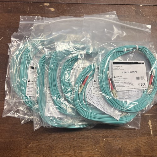 8 LOT - Legrand VS 10M LCLC OM4 DPX PVC Multimode Fiber Optic Patch Cable OM4