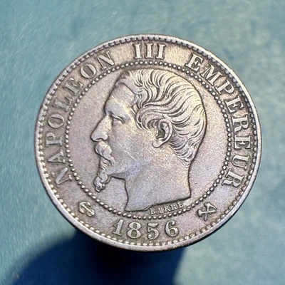 XF+ - 1856 B - France 5 Centimes - Attractive Copper Coin! - Image 1 of 2
