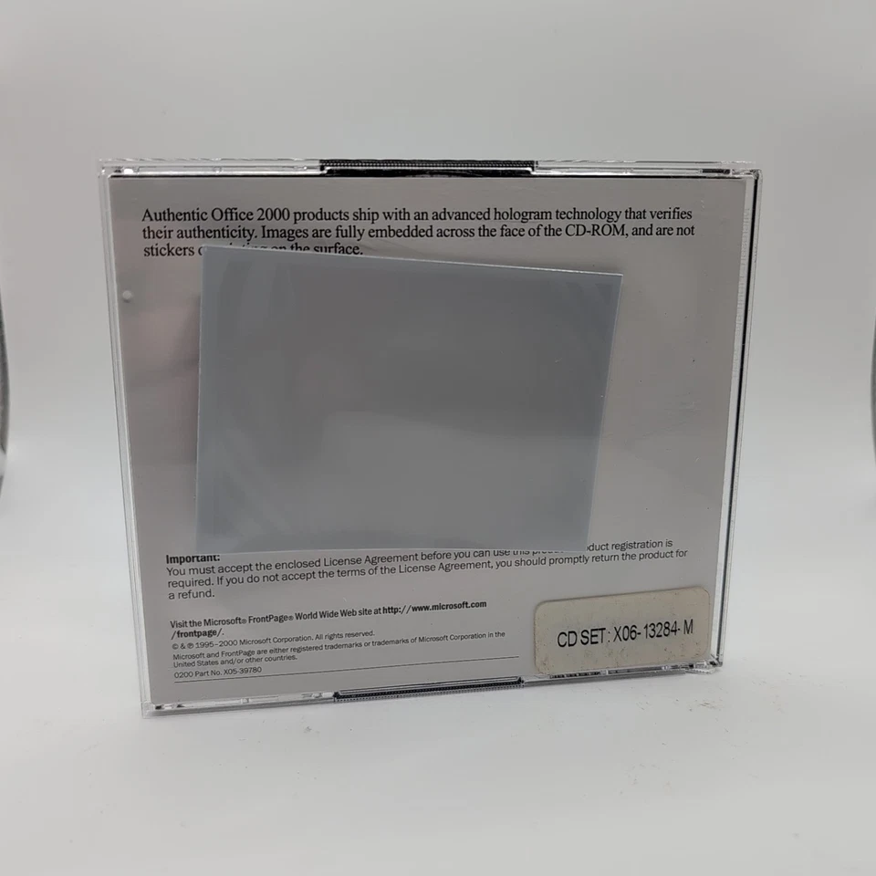 Microsoft Office FrontPage 2000 Full Version Product Key 2CDs Set Untested USED - Image 2 of 4