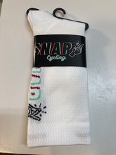 Snap socks, white, Size Medium, DeFeet Aireator 7" cycling running performance