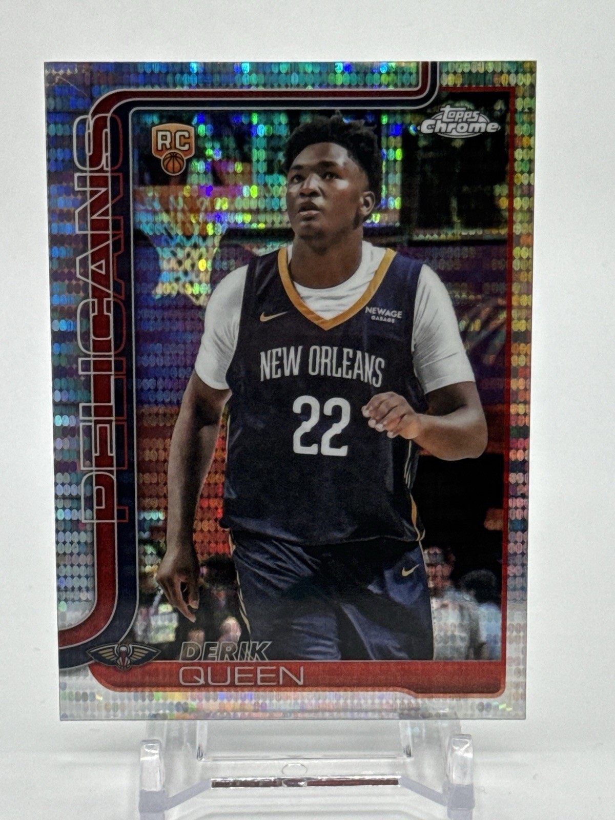 2025-26 Topps Chrome DERIK QUEEN Pulsar Refractor Rookie Basketball Card #263