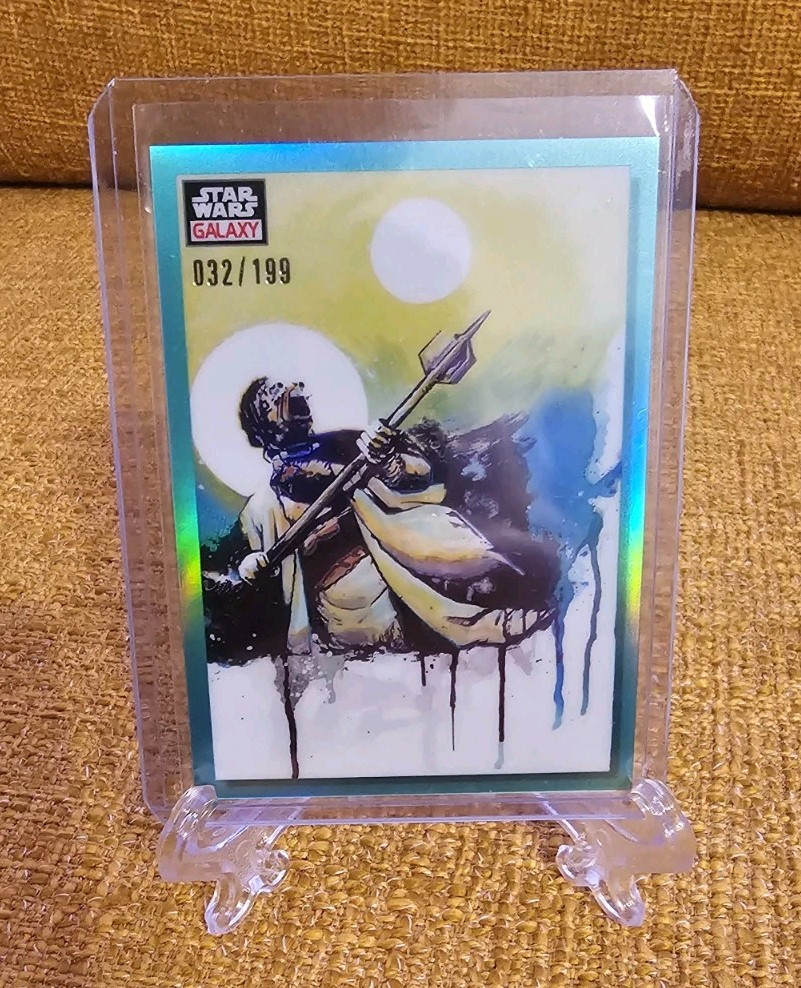 2023 Topps Chrome Star Wars Galaxy Tusken Under Twin Suns AQUA /199