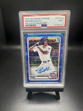 2020 Bowman Chrome Brennen Davis Auto Blue /150 PSA 9 Cubs