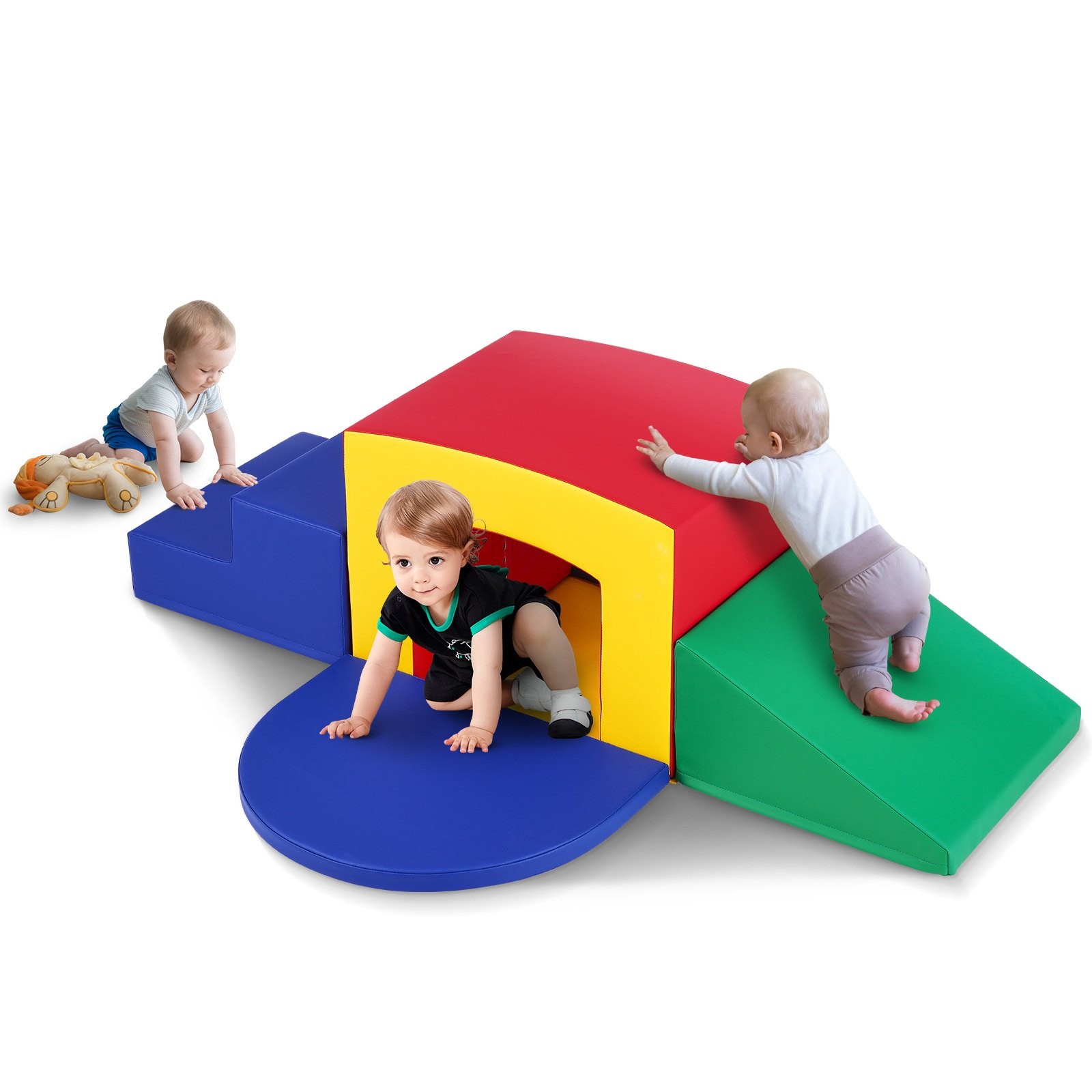 Toddler Climbing Toys Indoor,5 Piece Climb,Crawl and Tunnel 