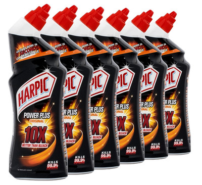 (5,49 EUR/l) HARPIC Power Plus - Original WC-Reiniger 750ml 6 Stück NEU OVP