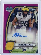 2024 Bowman Chrome University Kalel Mullings 1st Bowman Fuchsia Auto 130/150