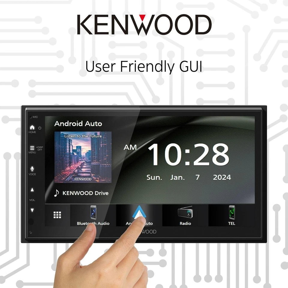 KENWOOD DMX4710S Digital Car Stereo (50W x 6-Ch) 6.8" LCD Display USB Mirroring - Image 4 of 4