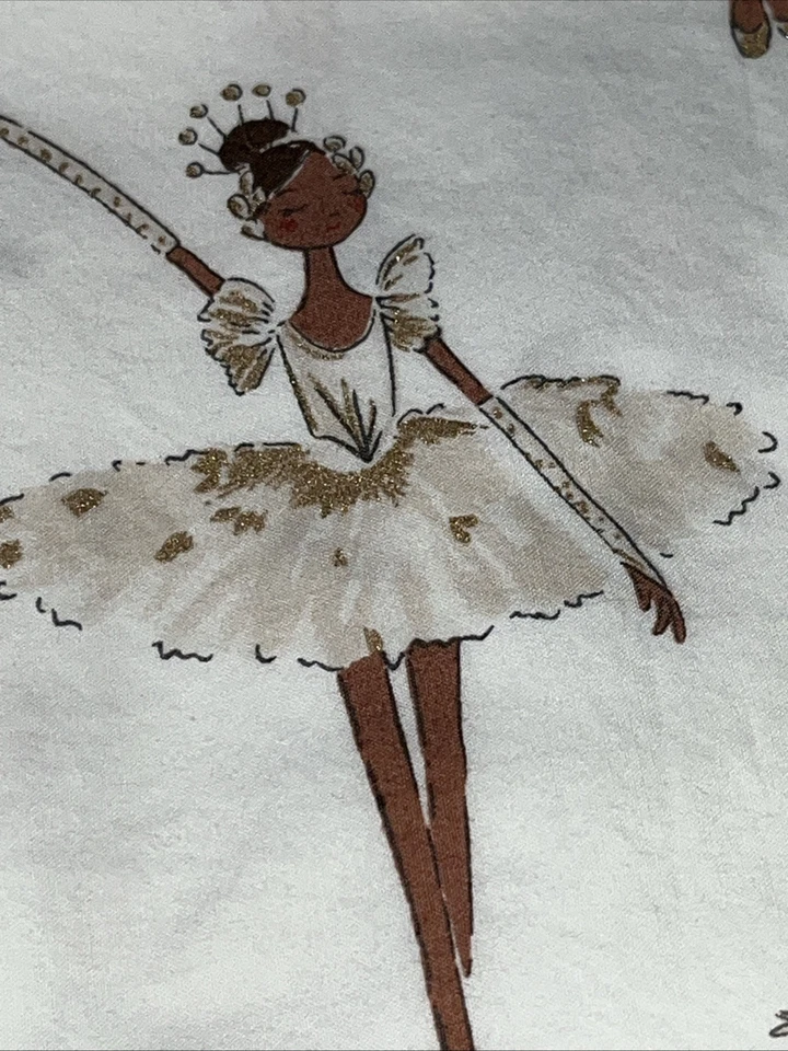 Pottery Barn KIDS Ballerina 100% Cotton Twin Sheet Set Pillowcase Fitted Flat - Image 4 of 4