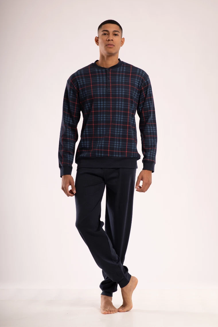 SaneShoppe Pigiama Da Uomo Set Top In Pile Termico - Foto 2