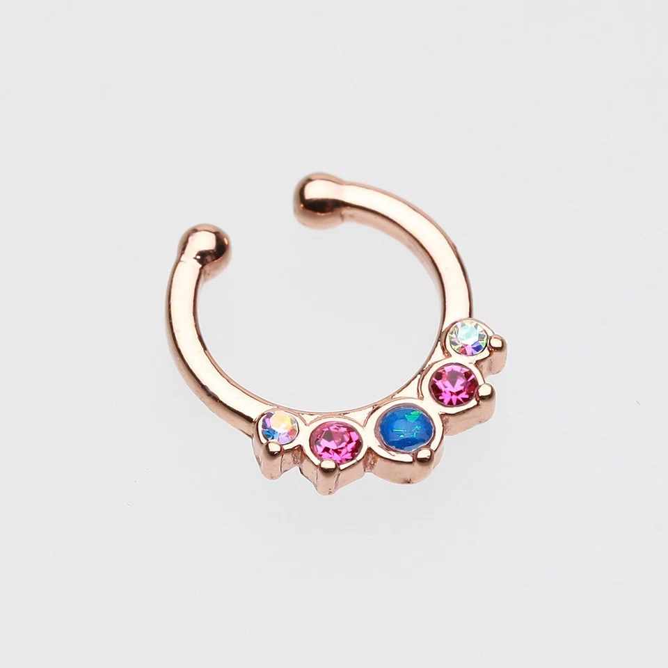 Opal Precia Fake Septum Clip-On Ring - Image 3 of 4