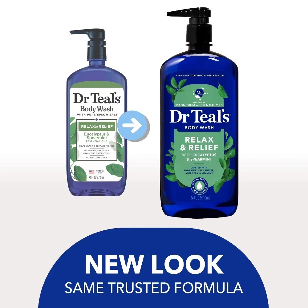 Relax & Relief Body Wash with Pure Epsom Salt, Eucalyptus & Spearmint Essential - thumbnail 2