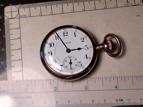 Illinois Antique American Sidewinder Running Pocket Watch Grade 306 Circa 1911