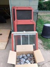 1900's vintage windows, screens, recoil/balancers, tracks