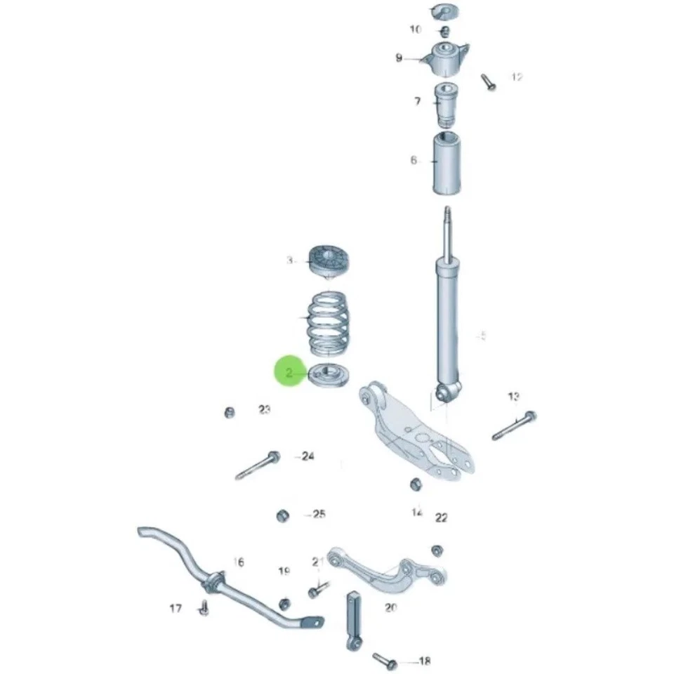 Suspension Repair Rear Spring Washer Suspension Bushing Non-deformation - Image 3 of 4
