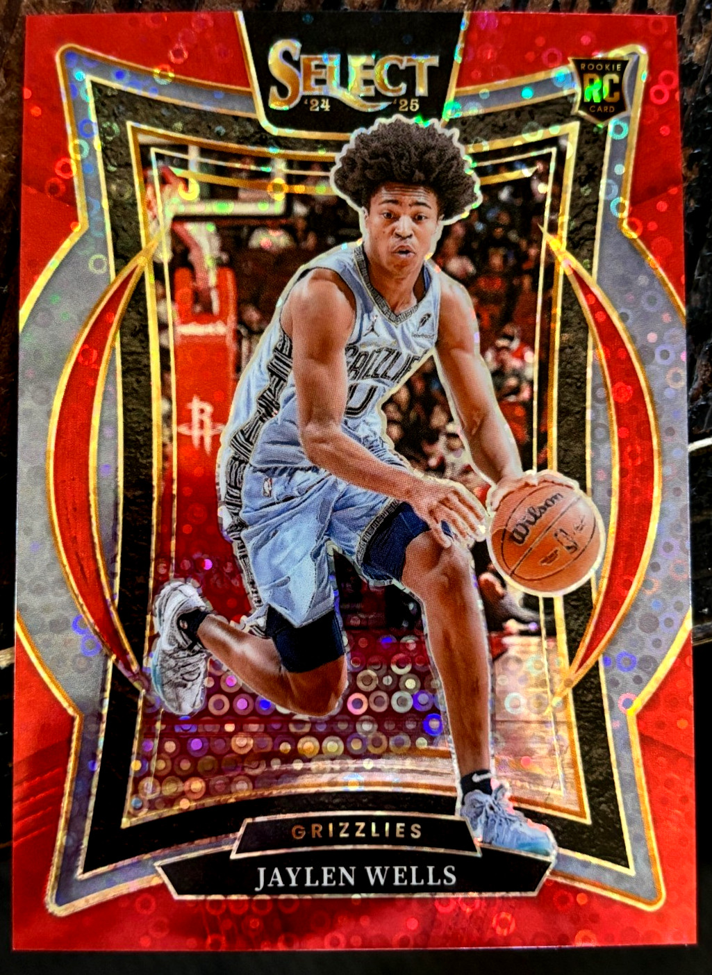 2024-25 Jaylen Wells /49 Select Red Disco Rookie RC Prizm #79