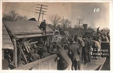 Deadly Train Wreck 1912 Iowa Falls IA ICRR Railroad RPPC Photo Postcard COPY