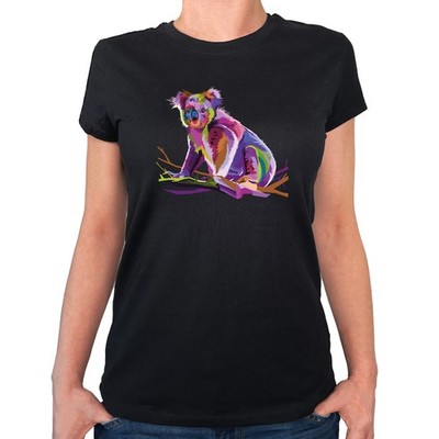 Damen T-Shirt Koala Colorful Geschenkidee Koala Geschenk Präsent Mitbringsel Sou