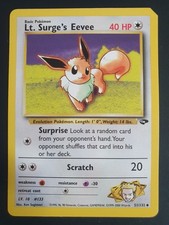 Lt. Surge's Eevee 51/132 - Gym Challenge Set - Pokemon Card - Factory Miscut