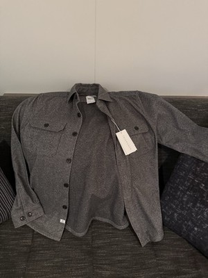 7 Diamonds Men s Large Herringbone Shacket Black/White/Gray