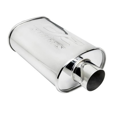 DC Sports for Universal Oval Muffler 2.5'' Inlet 3'' Outlet