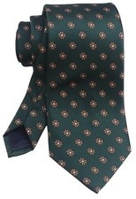 Men's Striped Ties Polka Dots Formal Designer One Size Pine Green Floral