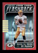 BRETT FAVRE 2020 PANINI ABSOLUTE #FF-BF FANTASY FLASHBACK RED #005/100 BF9187