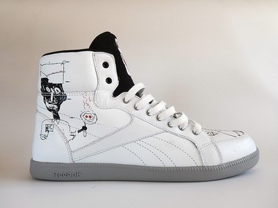Reebok x Basquiat SL Berlin Hi Sneaker men's sz 10.5 shoes street art graffiti