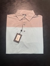 NWT MEN'S FOOTJOY POLO, SIZE: L, COLOR: RED/BLUE M8.2 