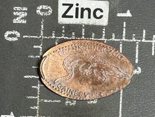 Frank Buck Zoo Gainesville Texas TX Alligator Crocodile Elongated Pressed Penny