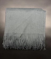 Restoration Hardware 555-Gram Cashmere Throw Blanket 50"x70" Seafoam Brand New