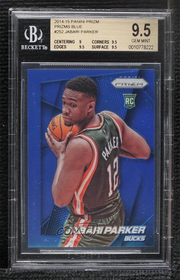 2014 Panini Prizm Blue 42/99 Jabari Parker #252 BGS 9.5 GEM MINT Rookie RC 0m5n