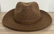 Wide Brim Wool Hat - Women's - Brown - Fedora, Hat, Wide Brim