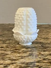 Fenton Vtg Fairy Lamp Light White Hobnail Milk Glass 4.5" Tealight Candle Holder